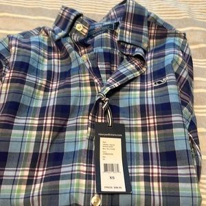 Vineyard vines plaid long sleeve shirt size men’s XS